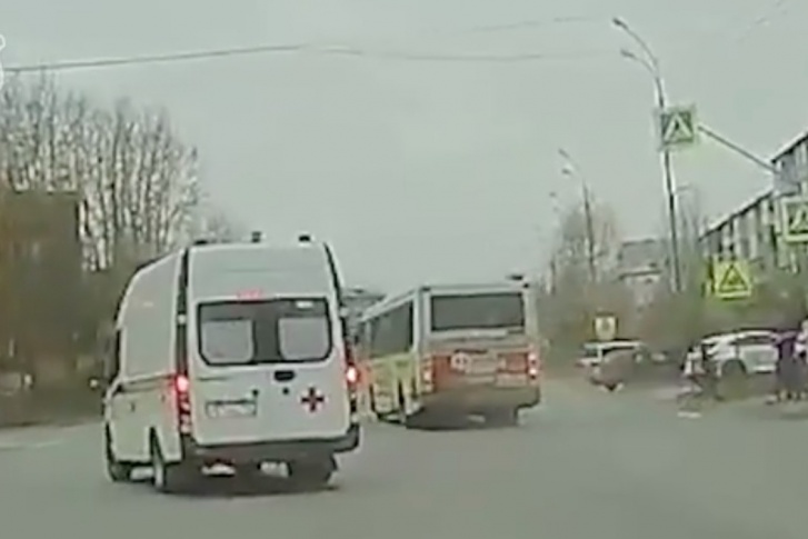 Автобус не успел затормозить Автобус не успел затормозить