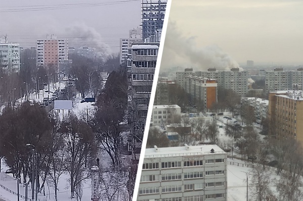Дым от пожара был виден из разных районов города Дым от пожара был виден из разных районов города