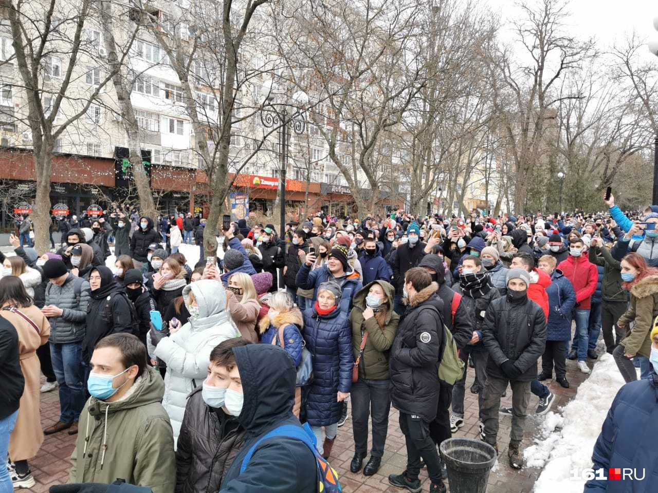 Протестующие не забыли надеть маски Протестующие не забыли надеть маски