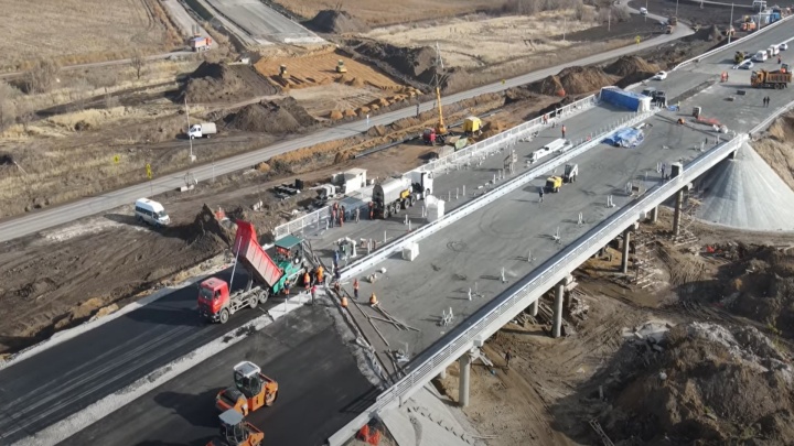 Строительство путепровода Тольятти — Ягодное вышло на финишную прямую (видео)