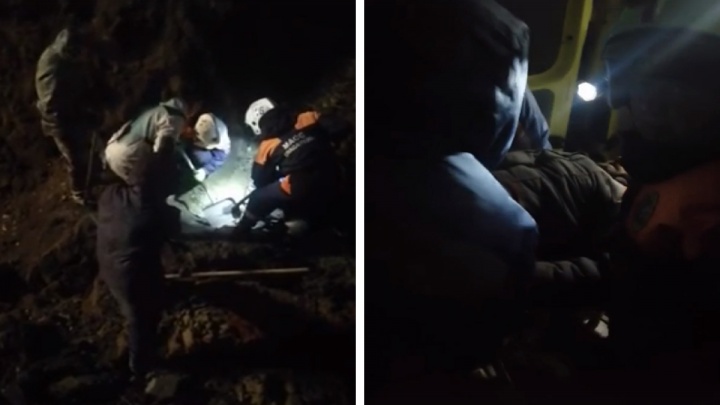 На Порт-Артурской рабочих завалило землей — видео операции по спасению