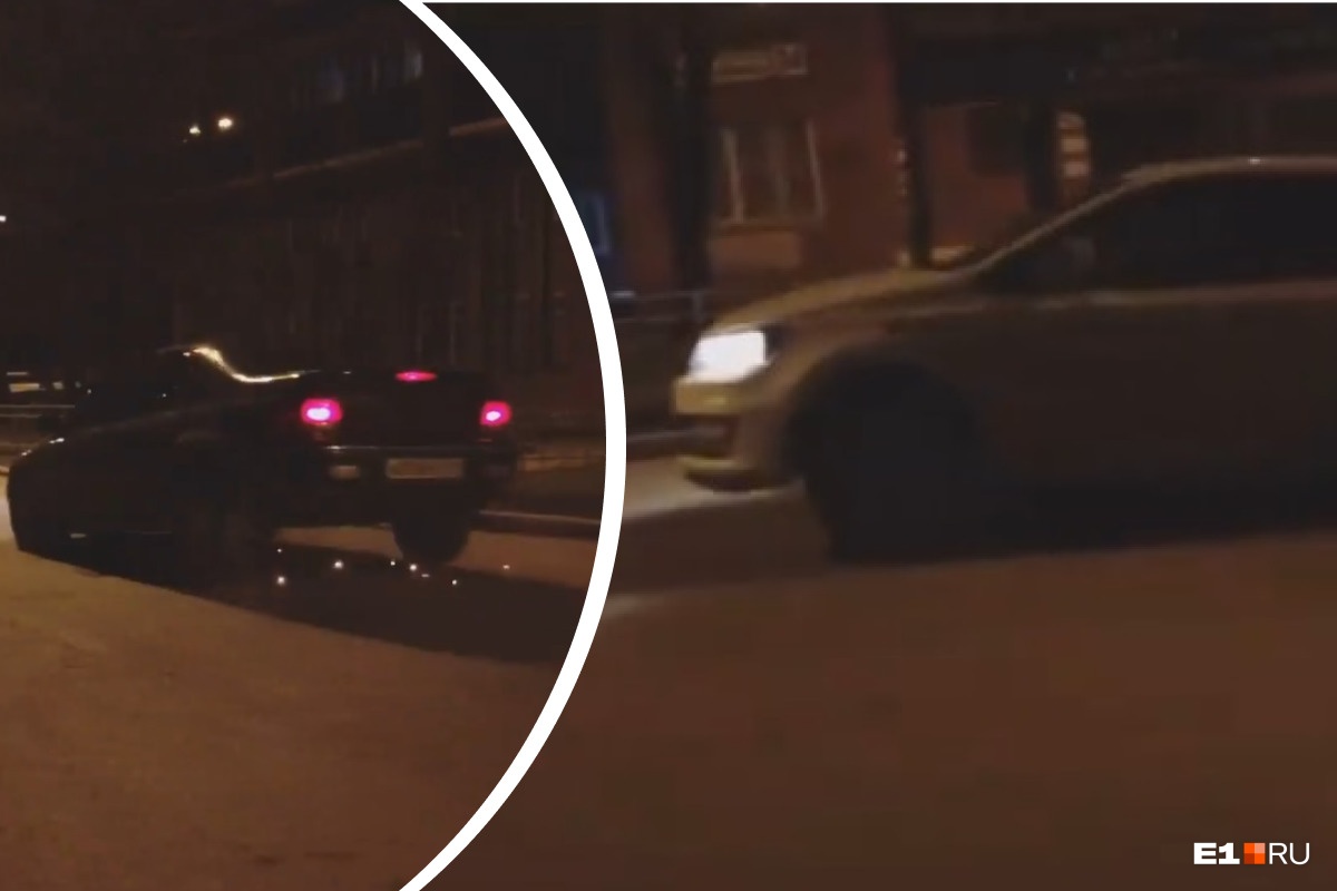 Из-под кузова искры: в центре Екатеринбурга автомобилисты влетают в яму и разбивают машины. Видео
