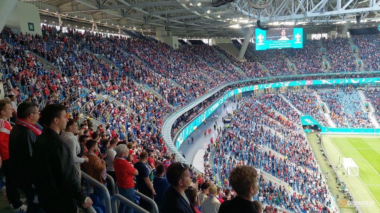 На стадионе было 26 264 болельщика. Это пока что самый посещаемый матч Евро-2020