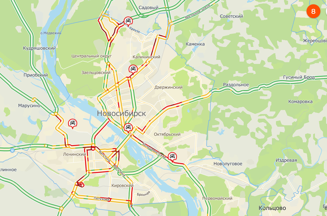 Новосибирск большевистская пробка