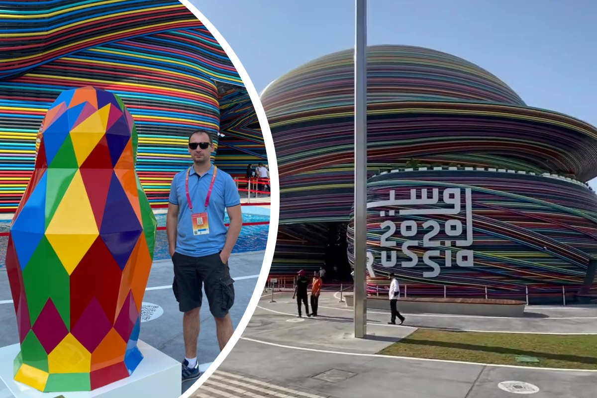 Огромная матрешка от уральского мастера украсила павильон России на «ЭКСПО-2020» в Дубае