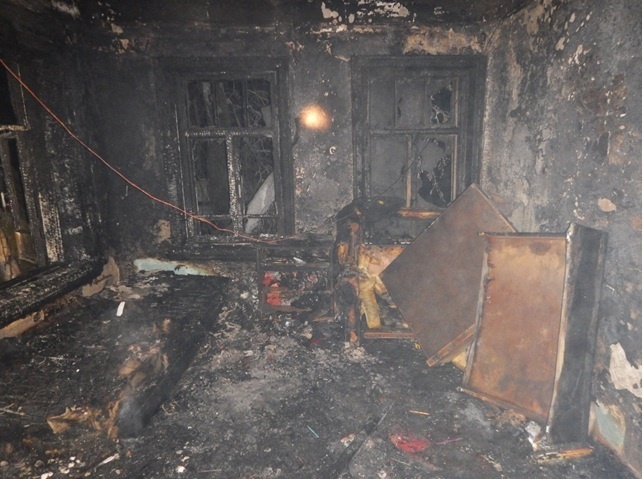 Так выглядит комната, в которой произошел пожар