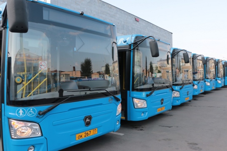 Те самые автобусы, которые Архангельской области подарила Москва 
