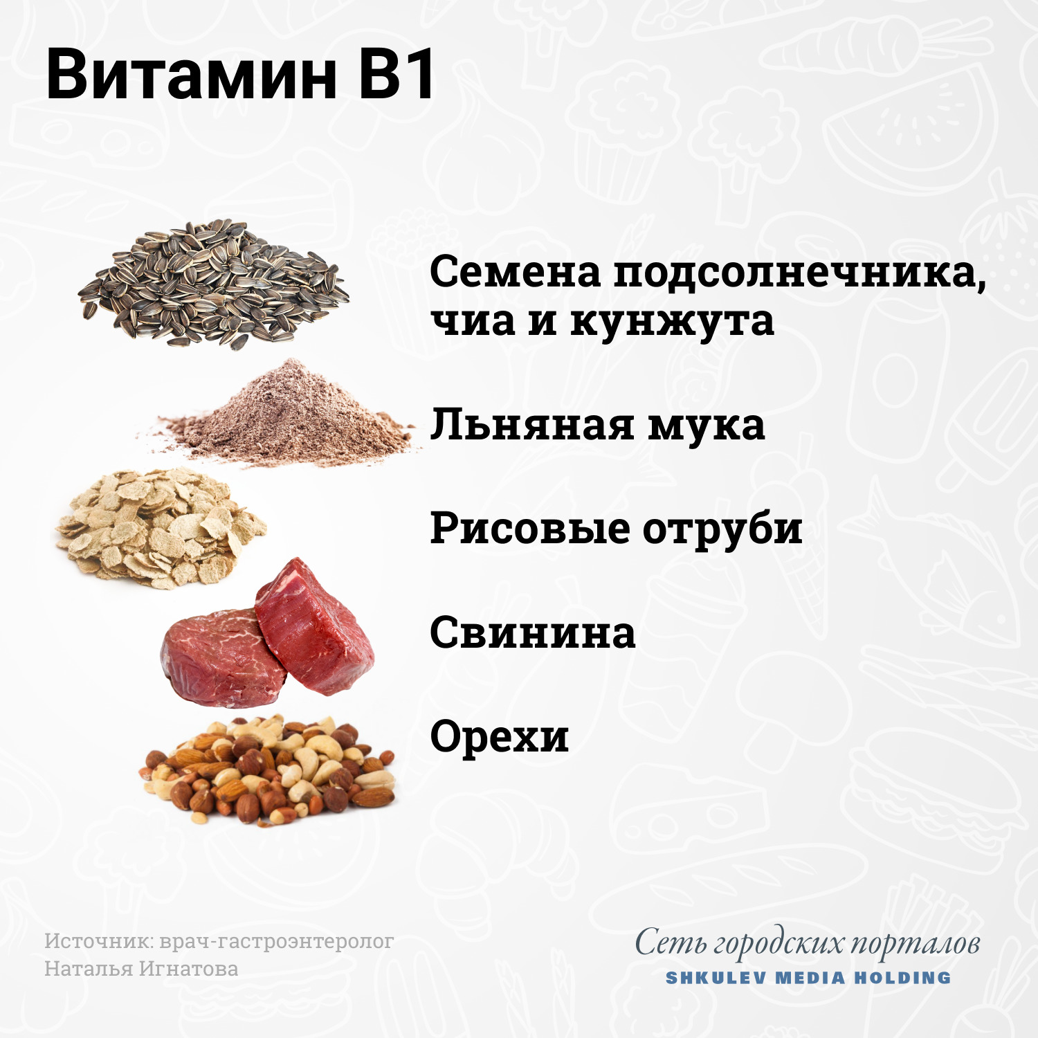 Где содержится больше всего витамина В1
