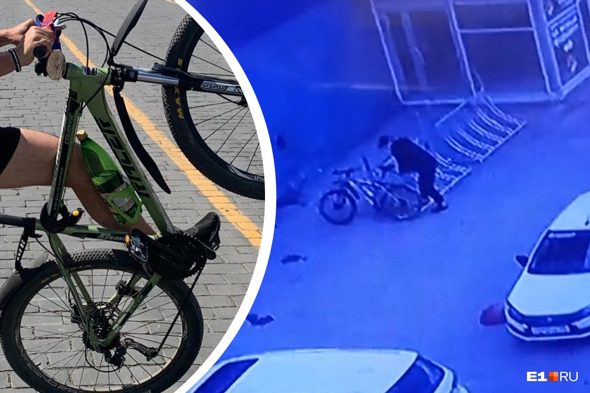 Управился за пару минут: камеры наблюдения засняли, как мужчина украл велосипед с парковки у «Парк Хауса»