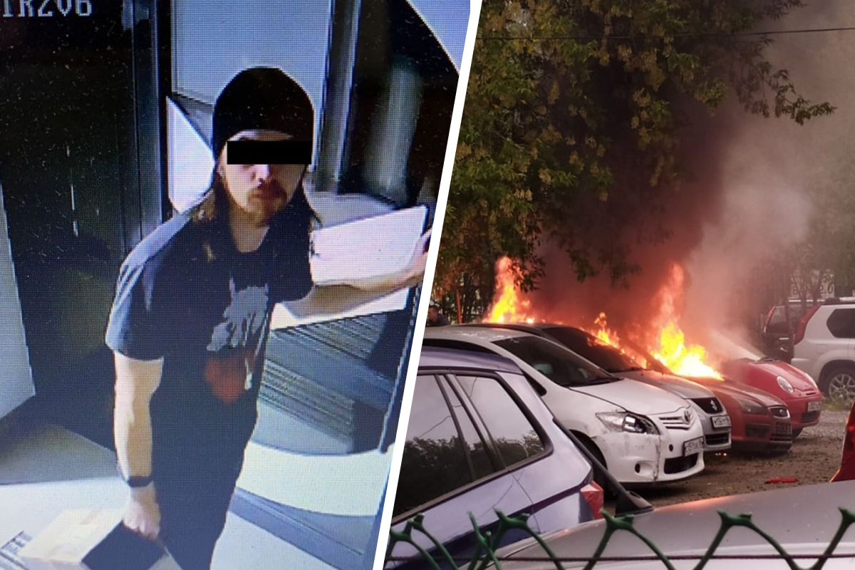 В Екатеринбурге парень уничтожил чужую машину, разведя в ней костер