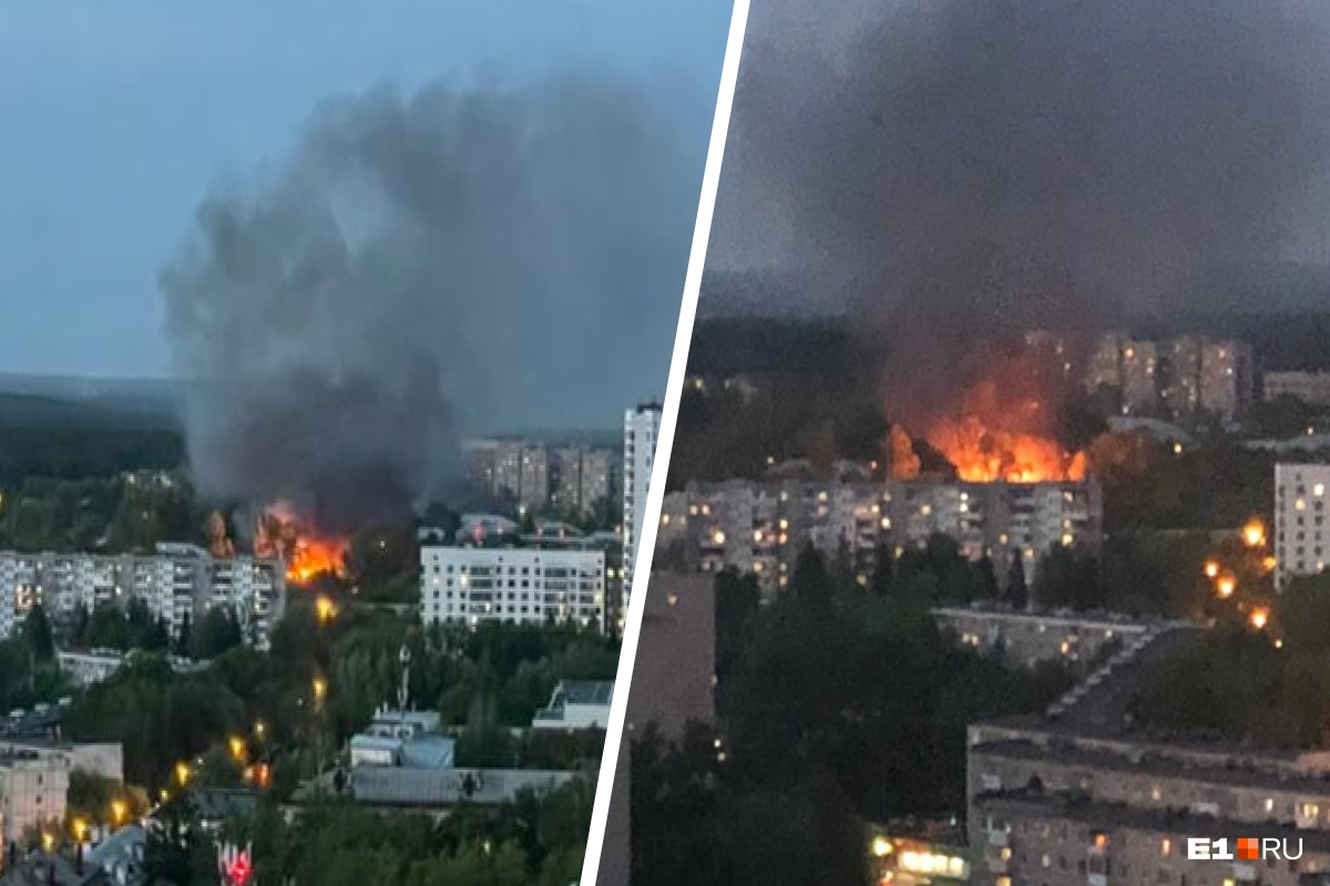 Огонь может перекинуться на соседнее здание: на Химмаше разгорается серьезный пожар