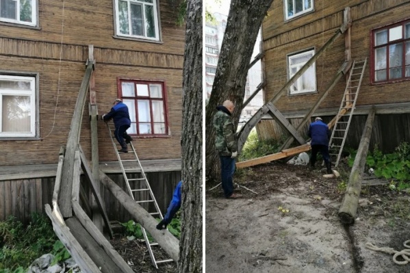 Жильцам пришлось укрепить опору дома самостоятельно и за свой счет Жильцам пришлось укрепить опору дома самостоятельно и за свой счет