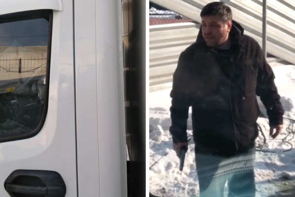На кабине остались характерные следы от выстрела На кабине остались характерные следы от выстрела