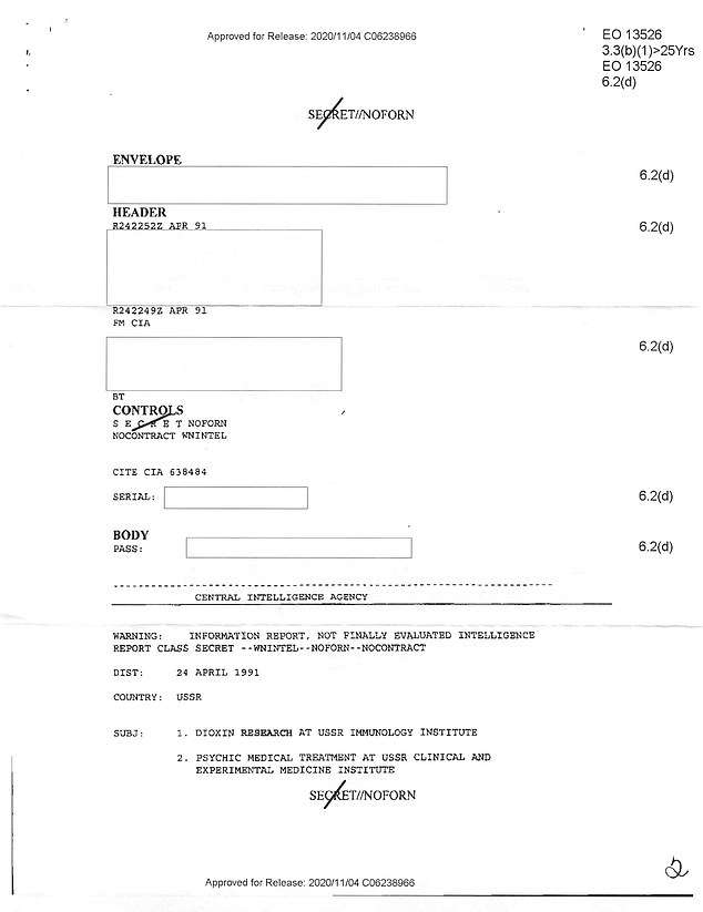 Первая страница рассекреченного доклада американского шпиона Первая страница рассекреченного доклада американского шпиона