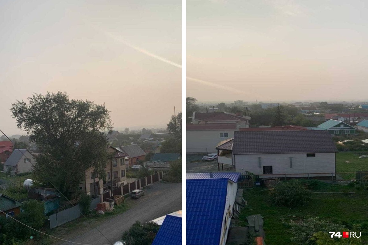 Вот снимок, сделанный читателем из Коркино. Там дымка появилась накануне вечером Вот снимок, сделанный читателем из Коркино. Там дымка появилась накануне вечером