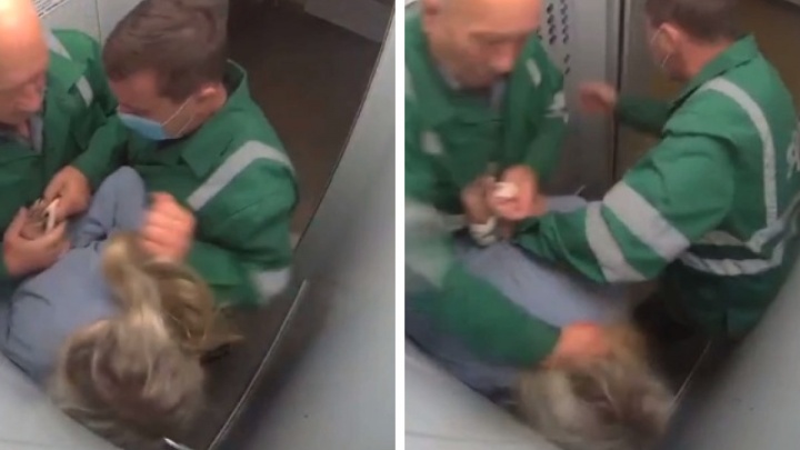 Кричала и пыталась вырваться: в Ярославле санитары связали и избили пациентку в лифте. Видео