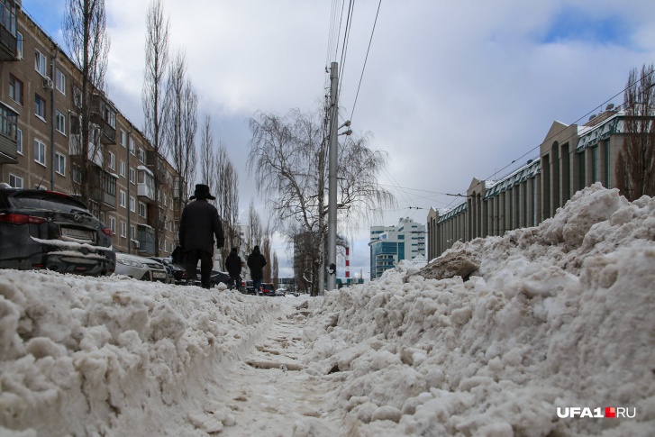 Тротуар на улице Зорге — эталон уборки снега Тротуар на улице Зорге — эталон уборки снега