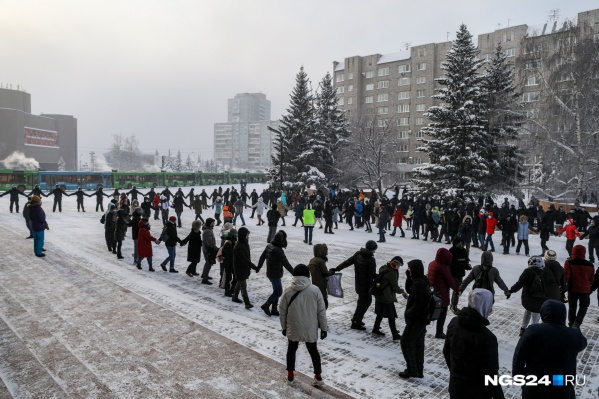 Акция протеста проходила в 30-градусный мороз Акция протеста проходила в 30-градусный мороз