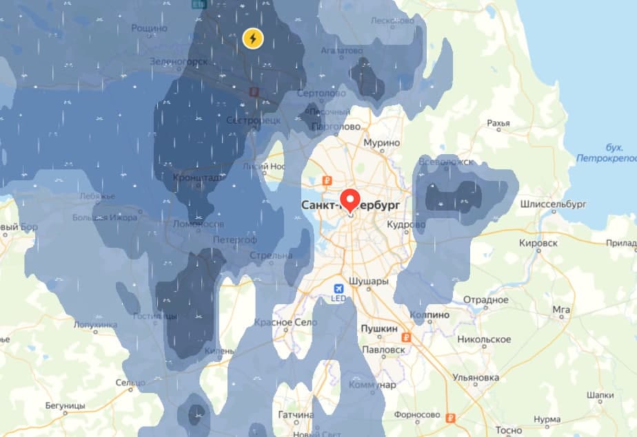 Карта погоды ленинградской области