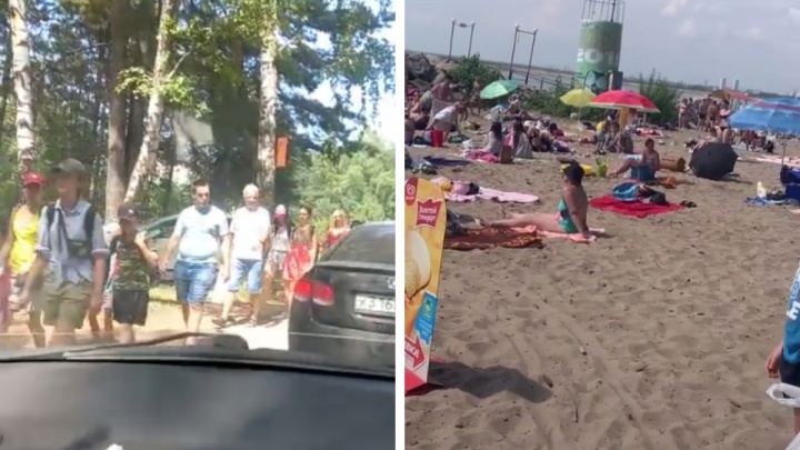 «Так теперь каждые выходные»: новосибирцы в жару оккупируют пляжи — фото и видео толп (и список самых популярных мест)