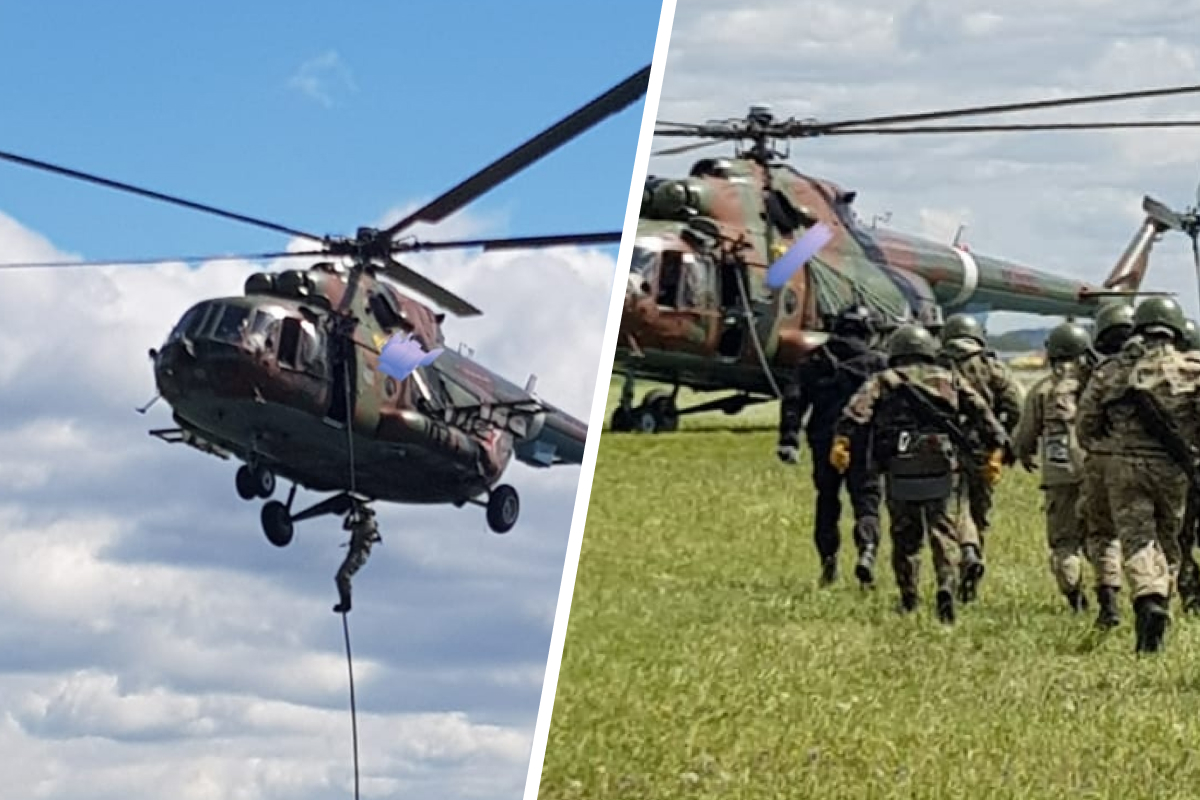В Екатеринбурге сняли на видео, как бойцы ОМОН выпрыгивают из вертолета без парашютов. Что это было?
