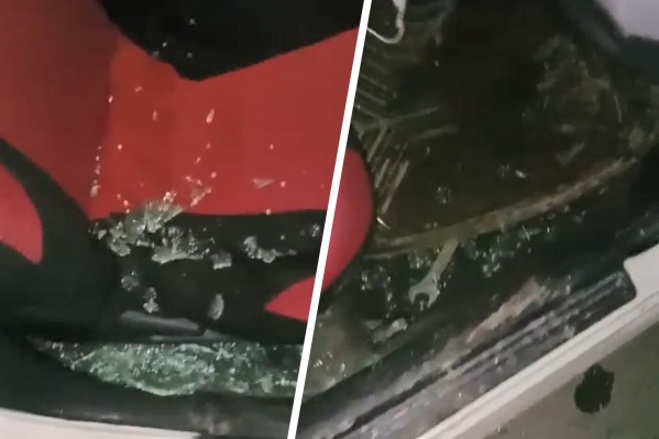 Водитель снял на видео последствия обстрела Водитель снял на видео последствия обстрела