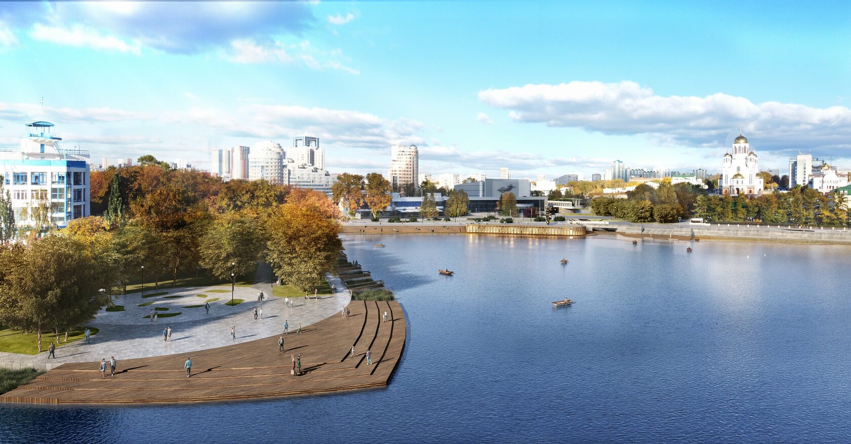 Жители Екатеринбурга выбрали лучший проект набережной Городского пруда