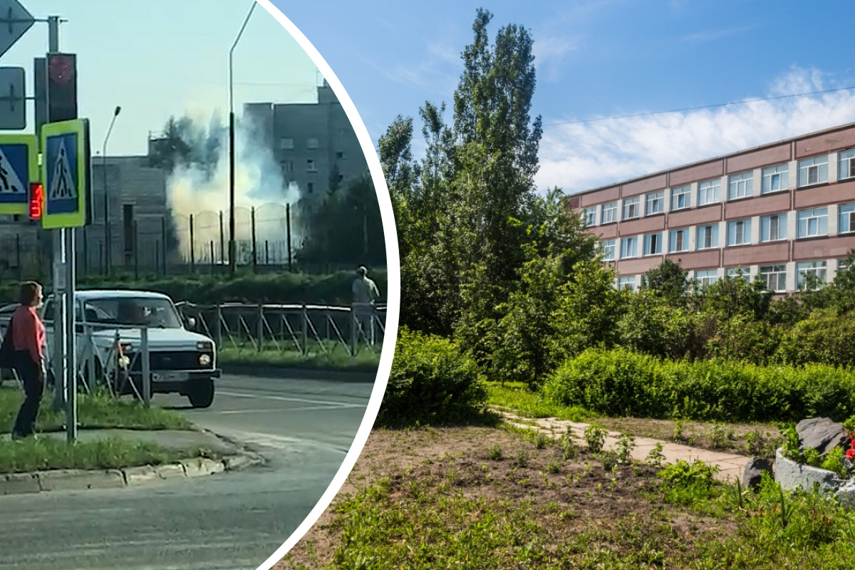 Возле лицея в Краснообске заметили клубы дыма и стрельбу. Родителям школьников пришлось забирать их с уроков