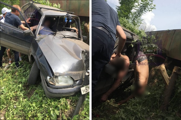 В машине ехали трое В машине ехали трое