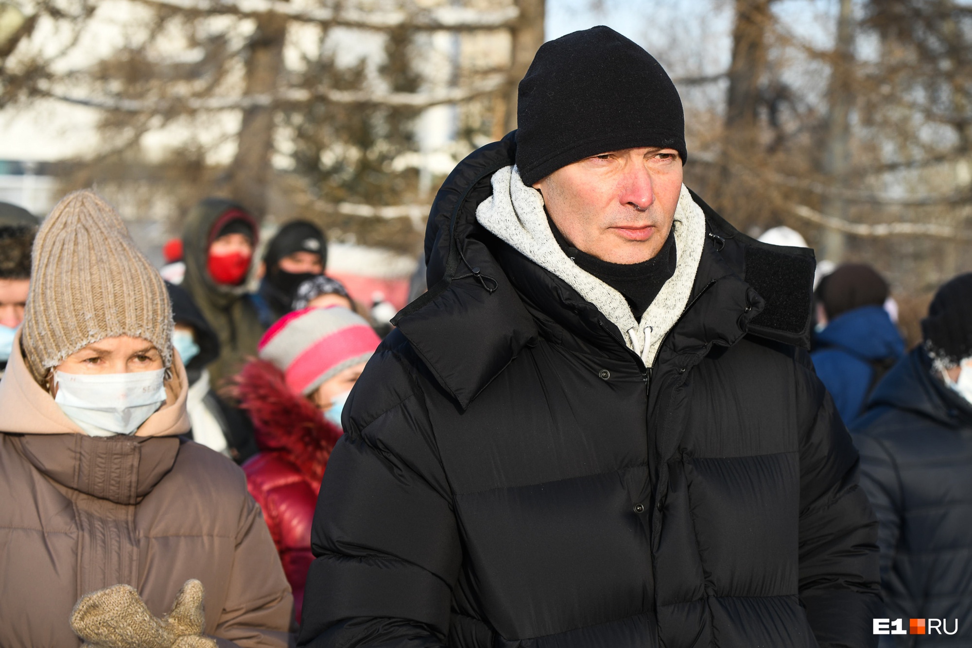 Евгений Ройзман на акции 23 января