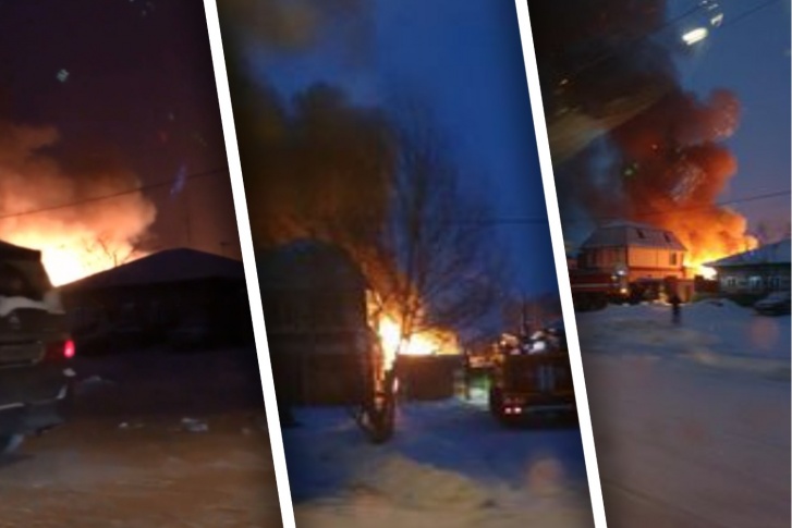 Очевидцы увидели горящий дом около <nobr class="_">17 часов</nobr> 