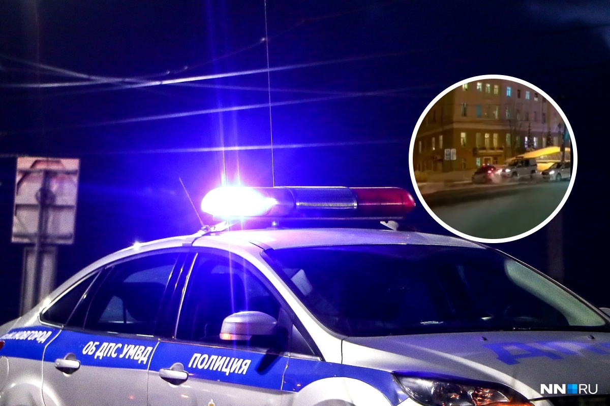 Две полицейские машины столкнулись друг с другом в Нижнем Новгороде