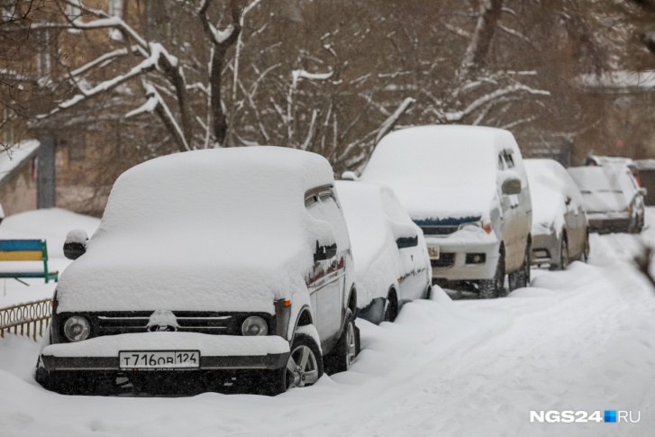 Зима плотно засела в Красноярске 