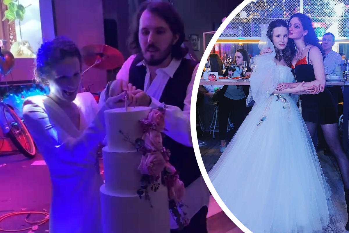 Лиза Монеточка и Витя Исаев сыграли свадьбу спустя месяц после регистрации. Видео