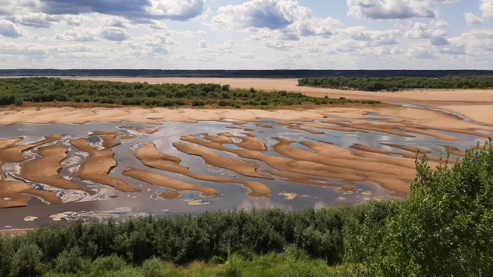 «Больше километра теперь идешь по песку»: почему возле Верхней Тоймы обмелела Северная Двина