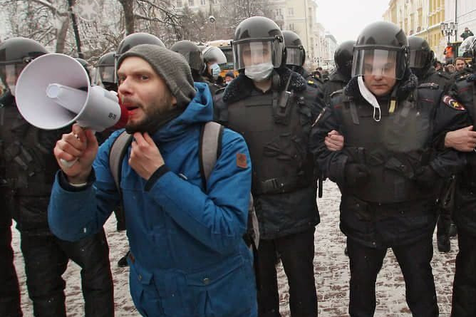 Политическая акция в поддержку Навального прошла 23 января Политическая акция в поддержку Навального прошла 23 января