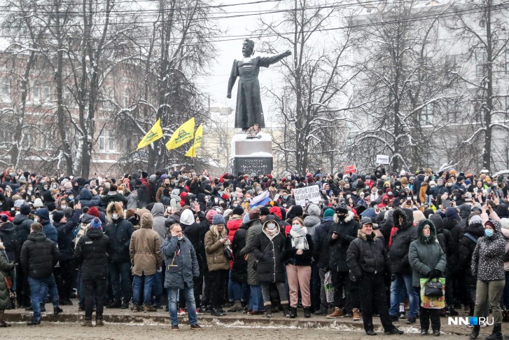 Шествие 23 января проходило по улице Большой Покровской