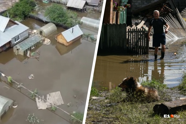 Вода залила огороды и затопила дома Вода залила огороды и затопила дома