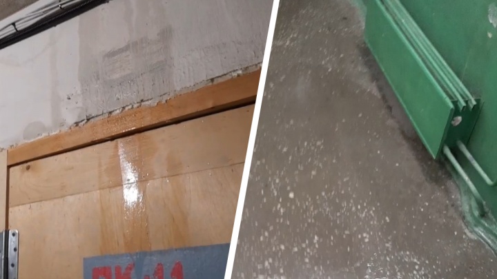 Вода льет с потолка: в Екатеринбурге подъезд многоэтажки затопило второй раз за месяц