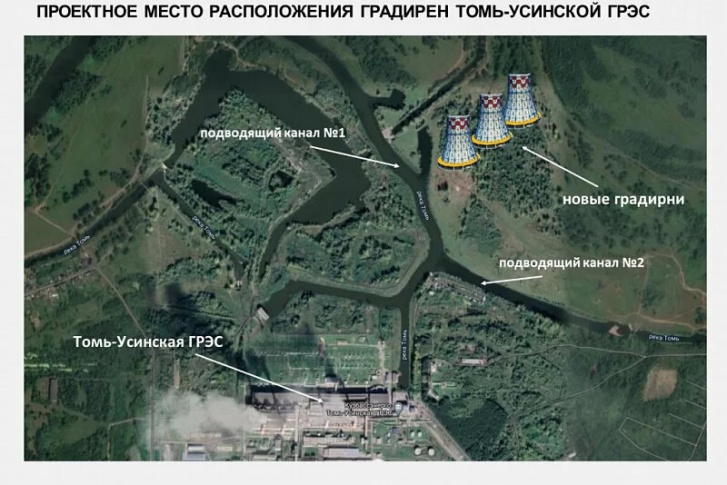 Проект будущих градирен и подводных каналов Проект будущих градирен и подводных каналов