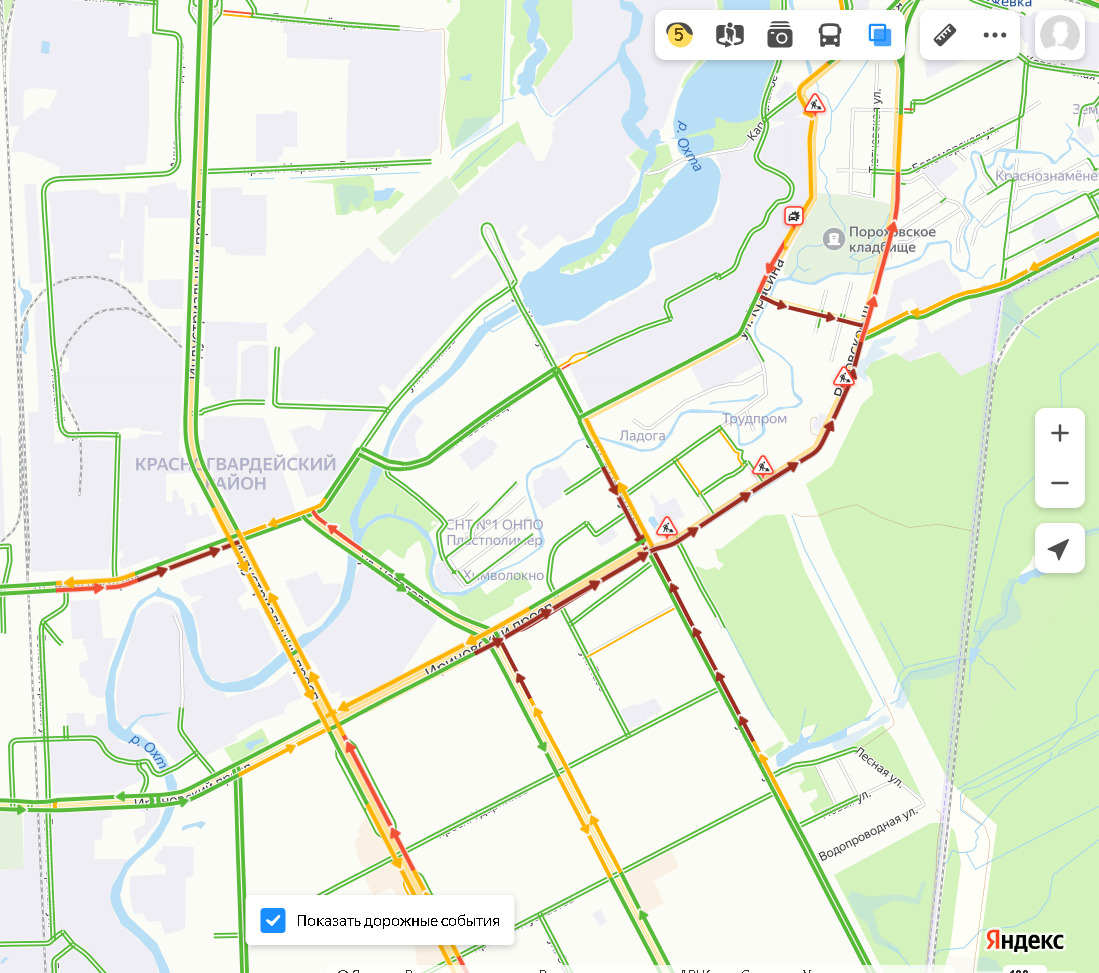 Ремонт на Рябовском, Колтушском и Мурманском шоссе устроил транспортный коллапс на востоке Петербурга