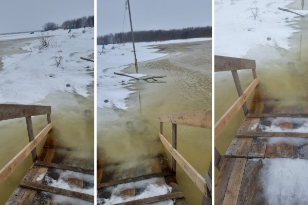 Пройти по переправе, не замочив ноги, затруднительно. Фото сделано <nobr class="_">2 марта</nobr> Пройти по переправе, не замочив ноги, затруднительно. Фото сделано <nobr class="_">2 марта</nobr>