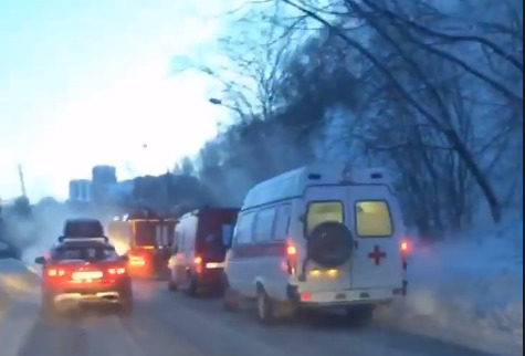 В Перми из-за ДТП и пожара на улице Соликамской возникла пробка