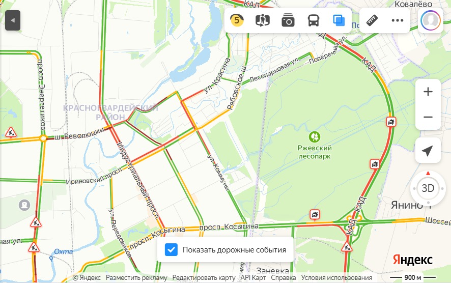 Неработающий светофор погрузил в хаос целый район Петербурга