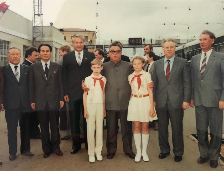 Встреча президента КНДР Ким Ир Сена на железнодорожном вокзале, 1984 год