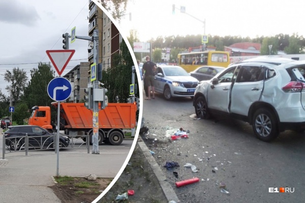 В Екатеринбурге аварийный перекресток завесили новыми дорожными знаками В Екатеринбурге аварийный перекресток завесили новыми дорожными знаками