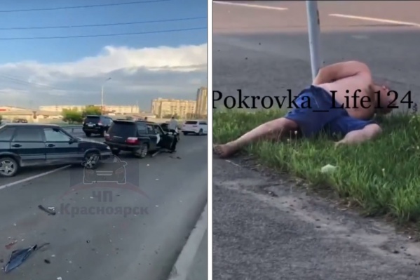Водителя пришлось пристегнуть к знаку Водителя пришлось пристегнуть к знаку