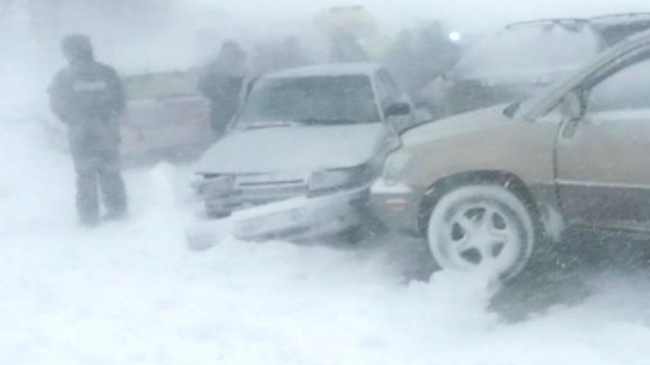 В районе Челябинской области ввели режим чрезвычайной ситуации из-за сильной метели и мороза