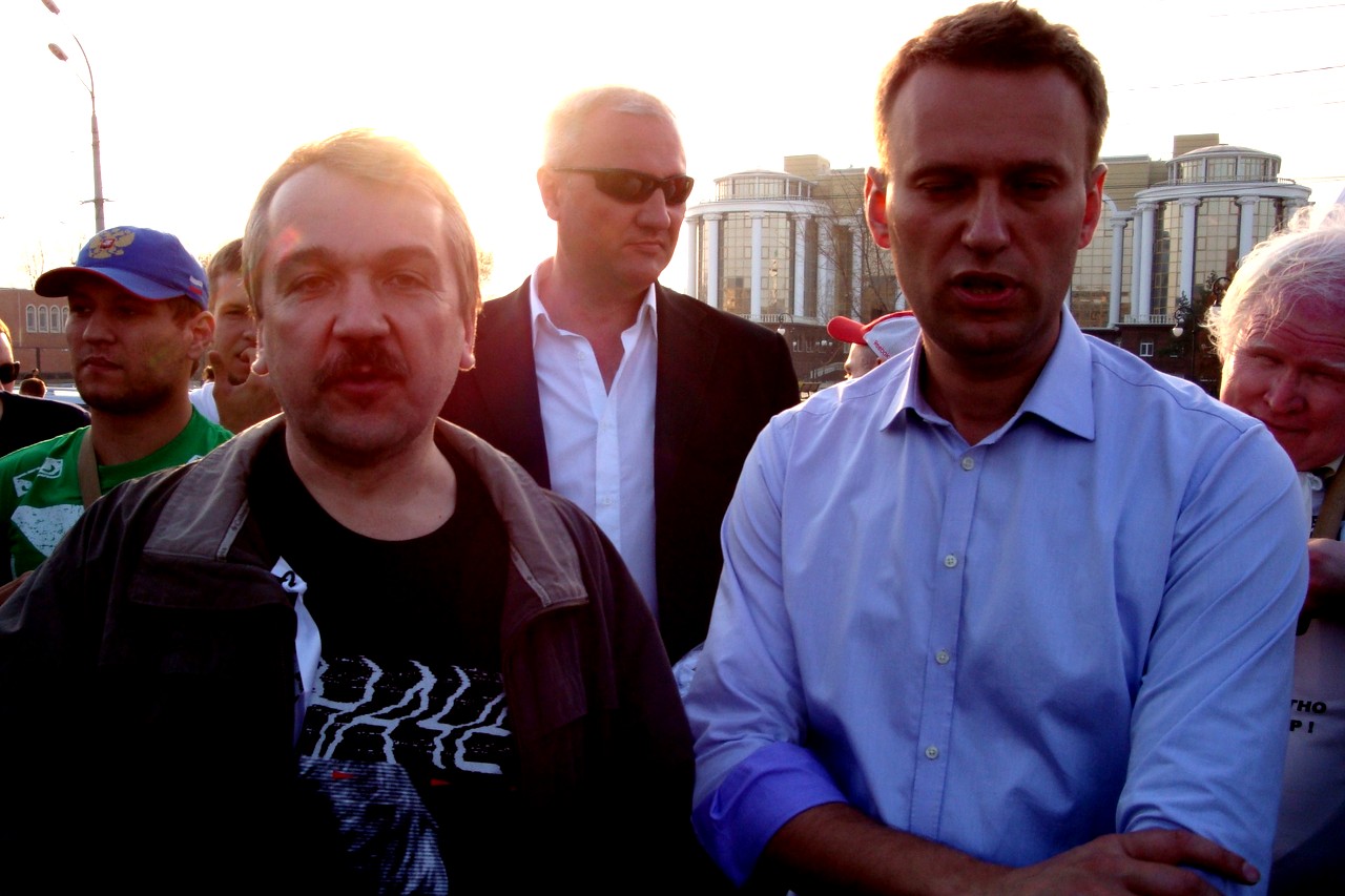 Юрий Черкасов с Алексеем Навальным в 2012 году