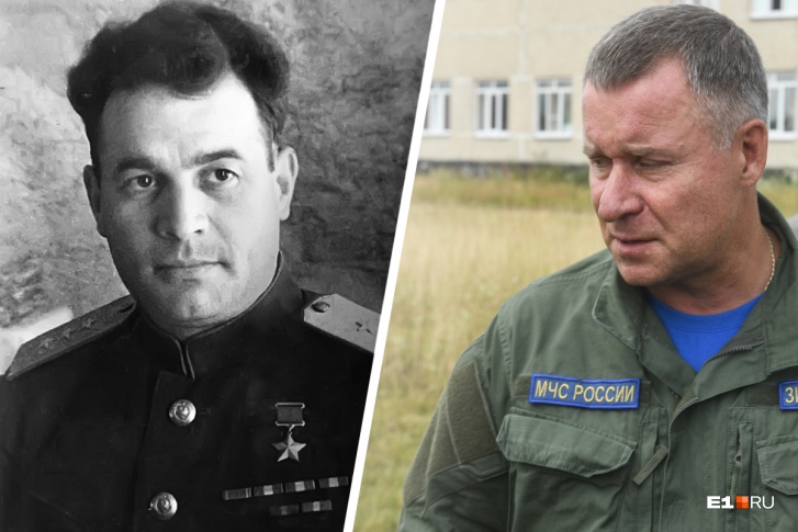 Герой Советского Союза генерал армии Иван Черняховский и глава МЧС генерал армии Евгений Зиничев Герой Советского Союза генерал армии Иван Черняховский и глава МЧС генерал армии Евгений Зиничев